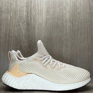 Adidas Shoes Mens 7.5 Alphaboost Ecru Tint 'Glow Orange' Running Sneakers G28565